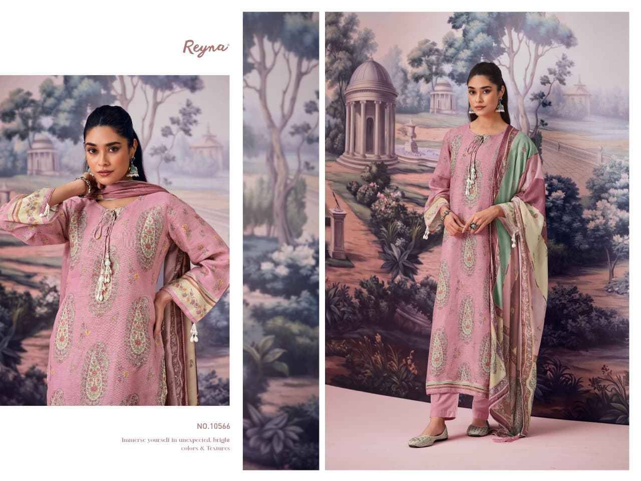 MASHUQA By Reyna Beautiful Festive Suits Stylish Colorful Fancy Casual Wear & Ethnic Wear PURE LINEN Dresses At Wholesale Price